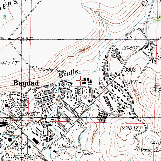 Topographic Map of Daniel C Lincoln Elementary School (historical), AZ