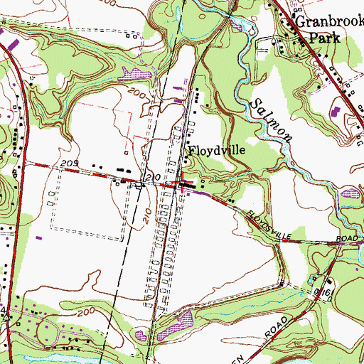 Topographic Map of Floydville, CT