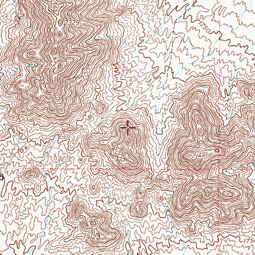 Topographic Map of San Tan Mountain Regional Park, AZ