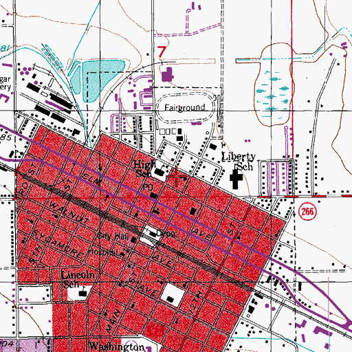 Topographic Map of Pilgrim Holiness Church, CO