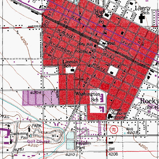 Topographic Map of Immanuel Missionary Chapel, CO