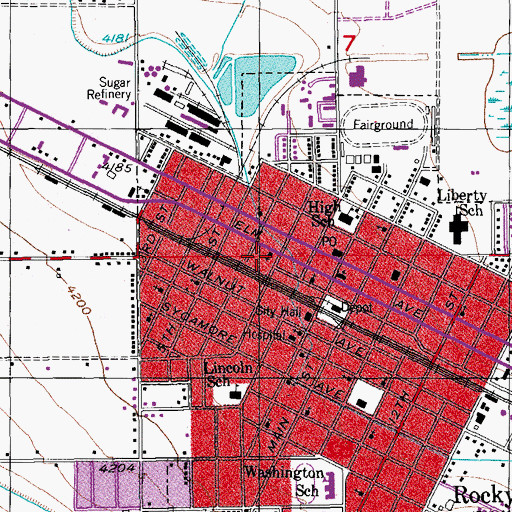 Topographic Map of Saint Peters Evangelical Lutheran Church, CO