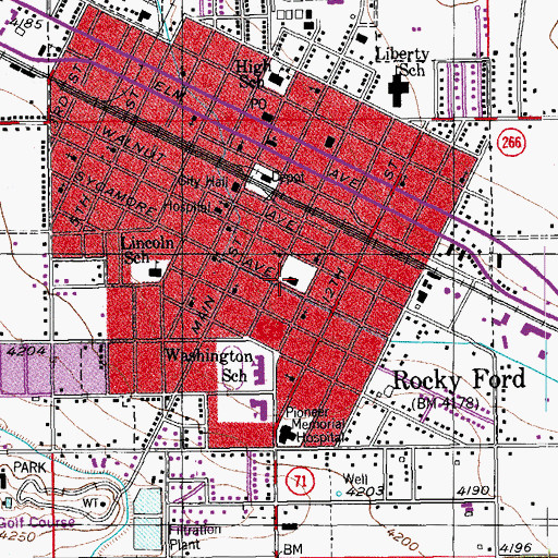 Topographic Map of Carnegie Library, CO