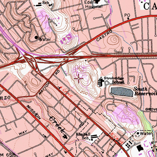 Topographic Map of Maderia Hill, CA