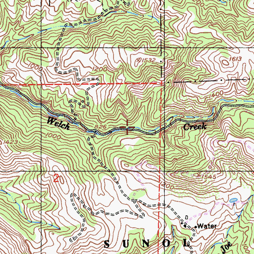 Topographic Map of Coal Mine Canyon, CA