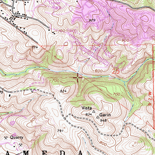 Topographic Map of Maple Canyon, CA