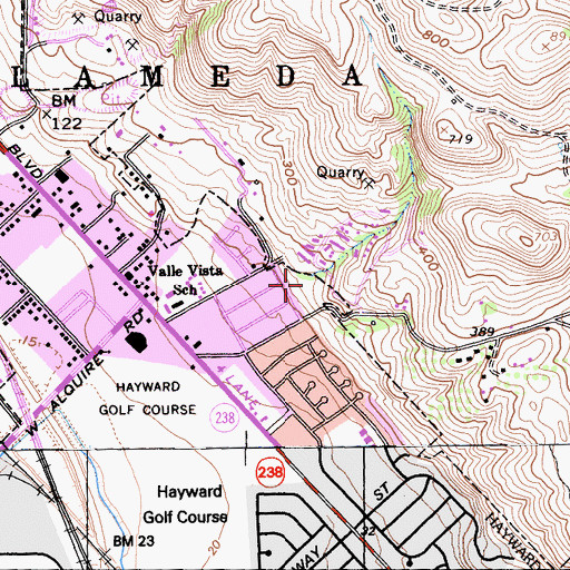 Topographic Map of Oak Hill Canyon, CA
