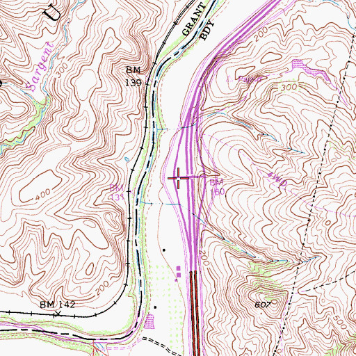 Topographic Map of Exit 349, CA