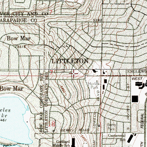 Topographic Map of James A Taylor Park, CO