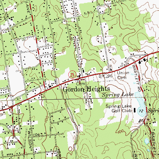 Topographic Map of Old Methodist Cemetery, NY