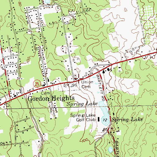 Topographic Map of Middletown Presbyterian Church (historical), NY