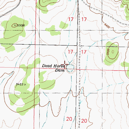 Topographic Map of Dead Horse Dam, AZ