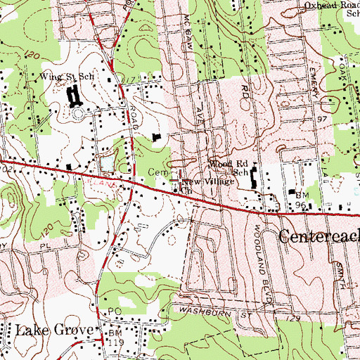 Topographic Map of New Village Congregational Cemetery, NY