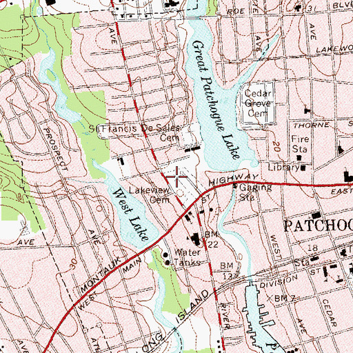 Topographic Map of Rice Cemetery, NY