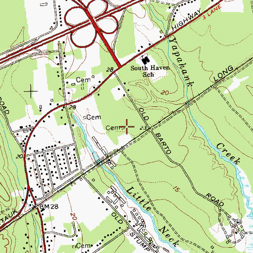 Topographic Map of David Hawkins Private Cemetery, NY
