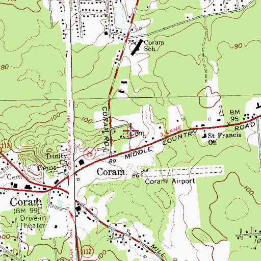 Topographic Map of Elijah Davis Private Cemetery, NY