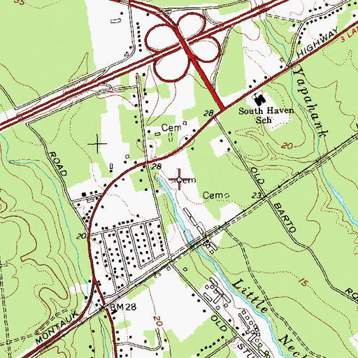 Topographic Map of Nathaniel Hawkins Cemetery, NY