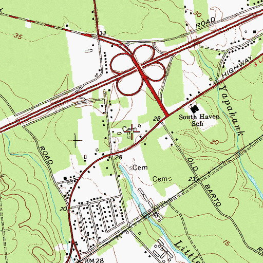 Topographic Map of Barteau Family Cemetery, NY