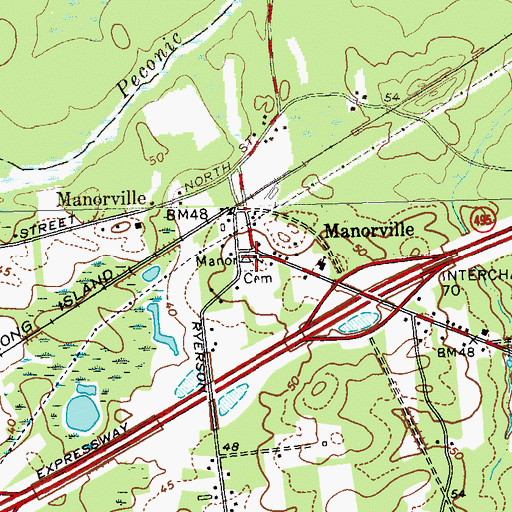 Topographic Map of Methodist Cemetery, NY