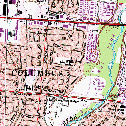 Topographic Map of Liberty Christian Academy, OH