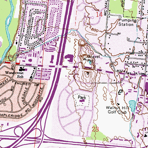 Topographic Map of Oromo Lutheran Church, OH