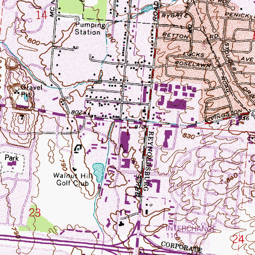 Topographic Map of Committed To The Word Church, OH