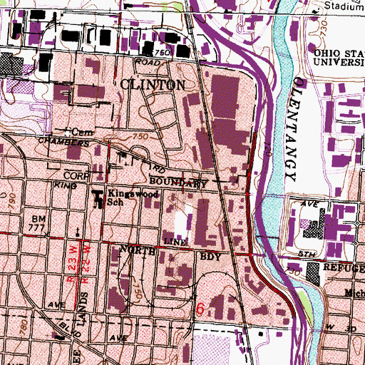 Topographic Map of All Believers Community Church, OH