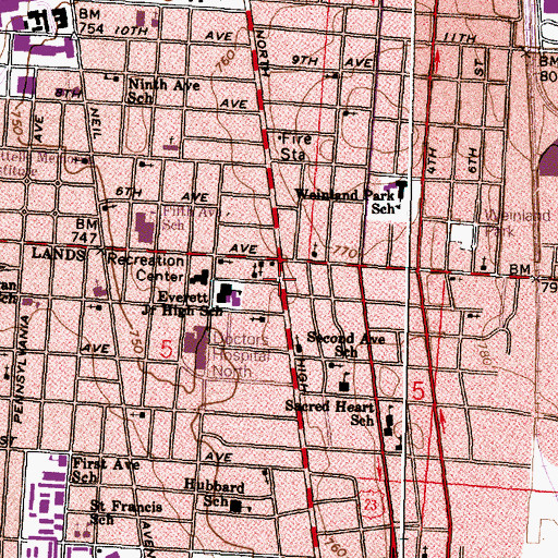 Topographic Map of Columbus Worship Center, OH