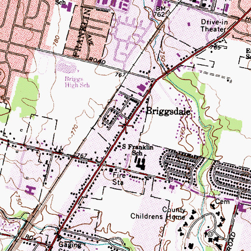 Topographic Map of New Horizons United Methodist Church, OH
