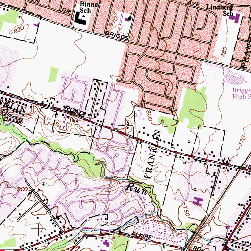 Topographic Map of Friends Worship Church, OH