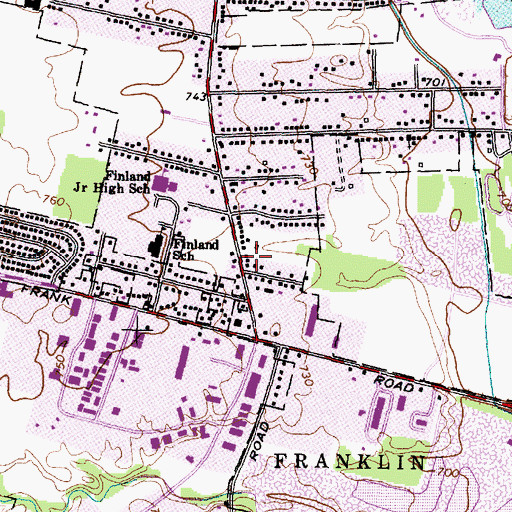 Topographic Map of Miracle Land Church, OH