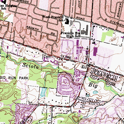 Topographic Map of Anchor Baptist Church, OH