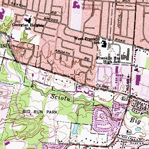 Topographic Map of Bible Community Church, OH
