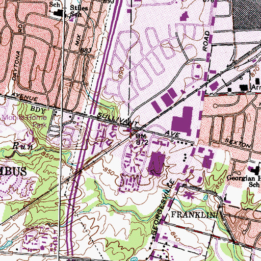 Topographic Map of Iglesia Chistina Vida Nueva, OH