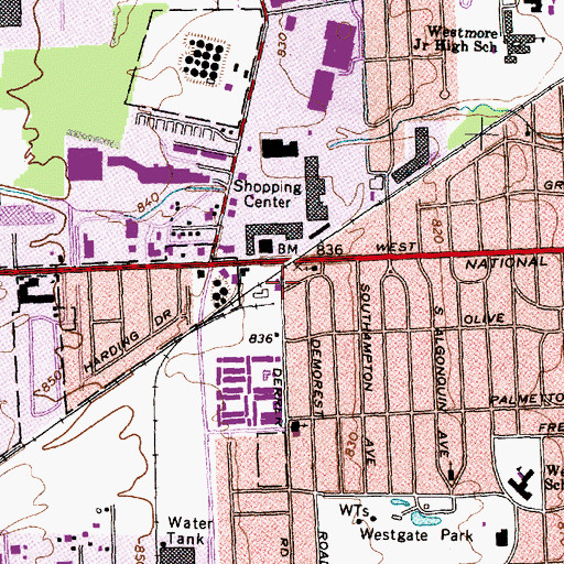 Topographic Map of Abundant Life Tabernacle, OH