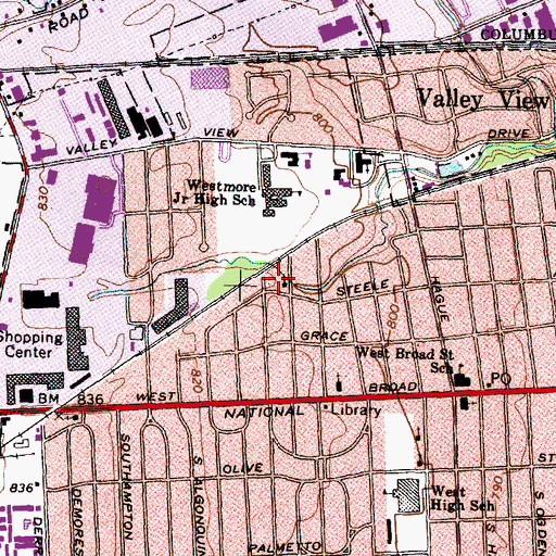 Topographic Map of Westside Christian Academy, OH