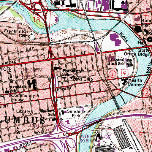 Topographic Map of Batters Box Academy, OH