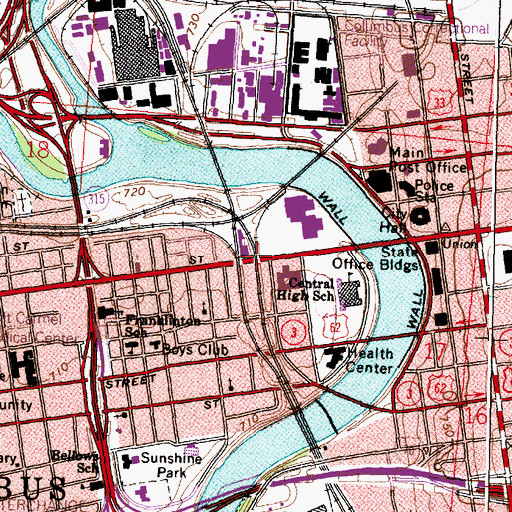 Topographic Map of Agora Christian Fellowship Church, OH