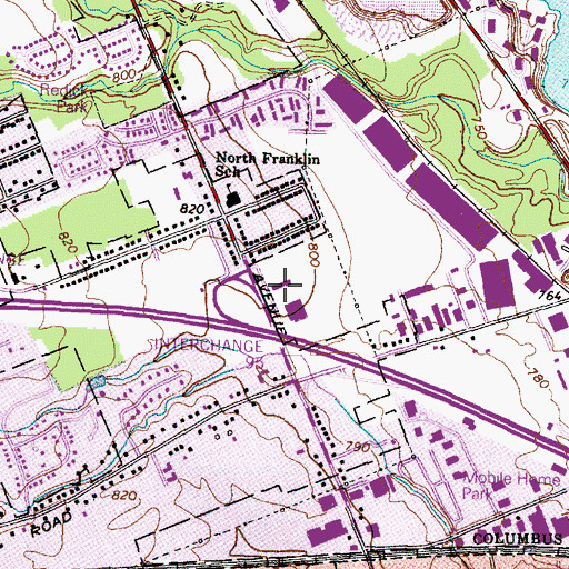 Topographic Map of Columbus Polie Academy, OH