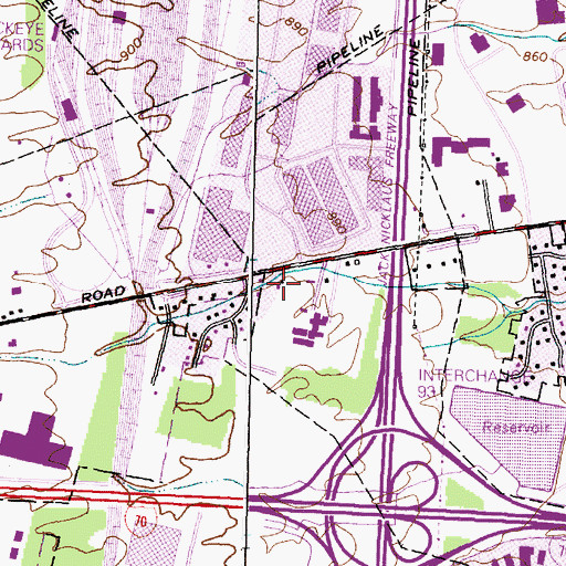 Topographic Map of Marantha Baptist Church, OH