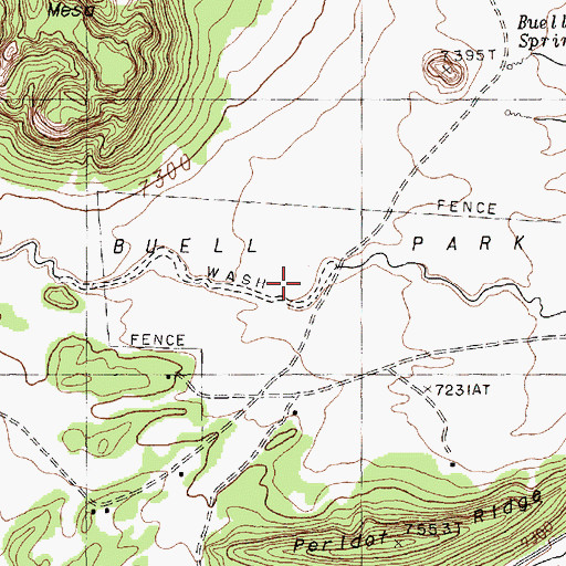 Topographic Map of Buell Park, AZ