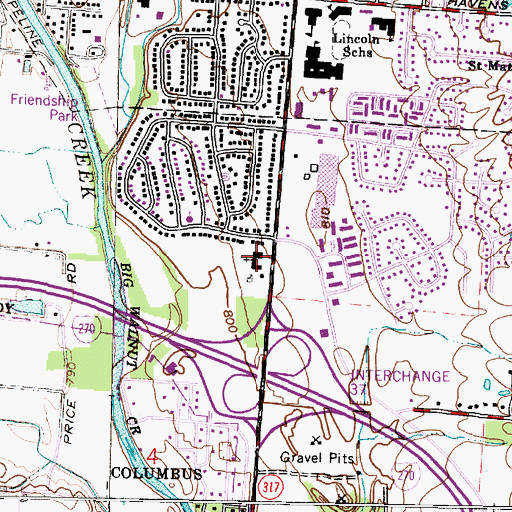 Topographic Map of Shepherd Church of The Nazarene, OH