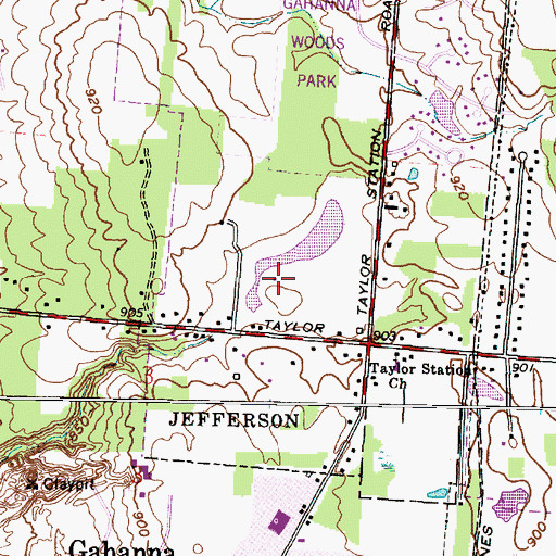 Topographic Map of United Baptist Church, OH