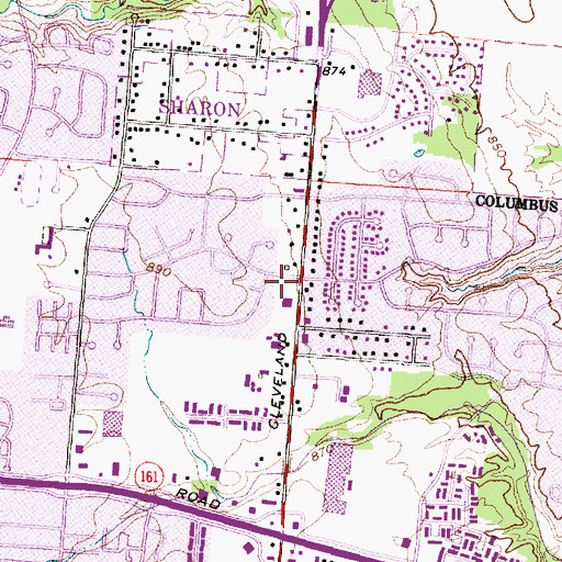 Topographic Map of Power House Community Church, OH