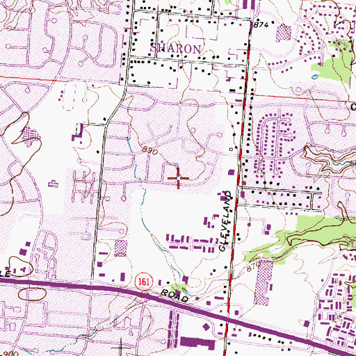 Topographic Map of Saint Elizabeth Church, OH
