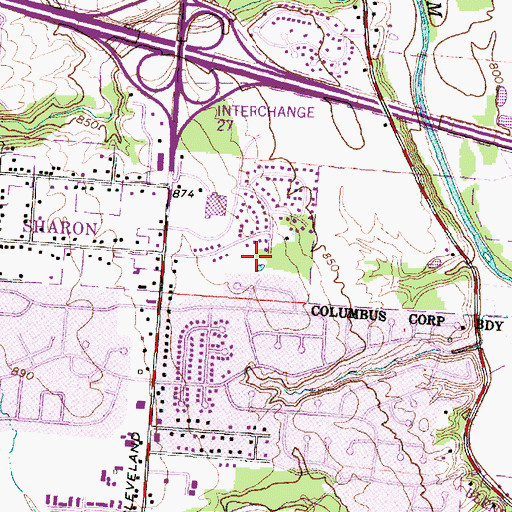 Topographic Map of Oakstone Academy, OH