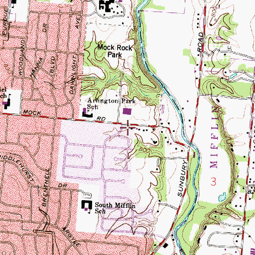 Topographic Map of New Life Apostolic Church, OH