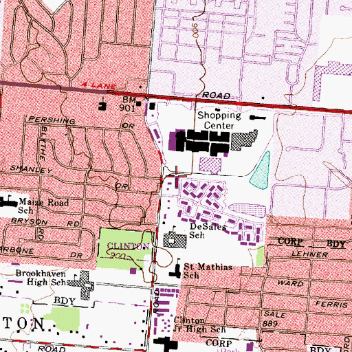 Topographic Map of Inspired Faith Ministries, OH