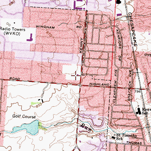 Topographic Map of Christian Aposotlic Church, OH