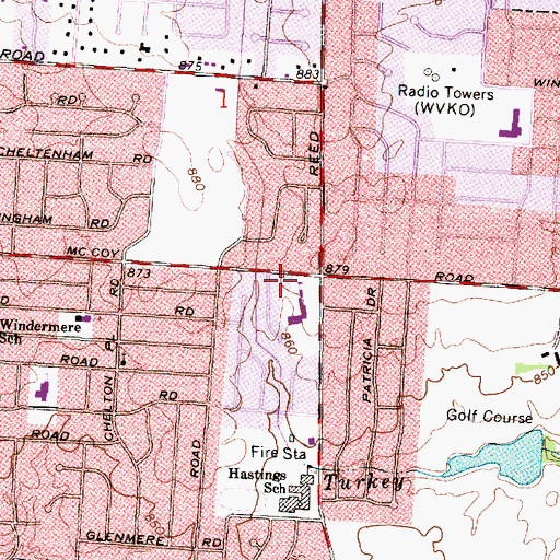 Topographic Map of Saint Andrew Church, OH